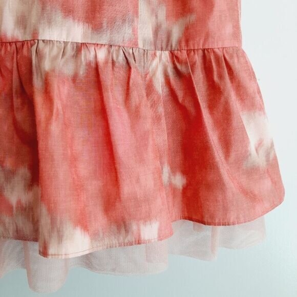 BCBG Max Azria Erin Strapless Ruffle Hem Satin Mini Dress Sz 4 - Picture 7 of 15